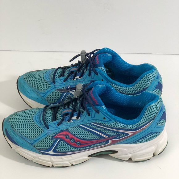 Saucony Shoes Womens 9 Blue Pink Running Athletic Mesh Upper Lightweight - Picture 3 of 8